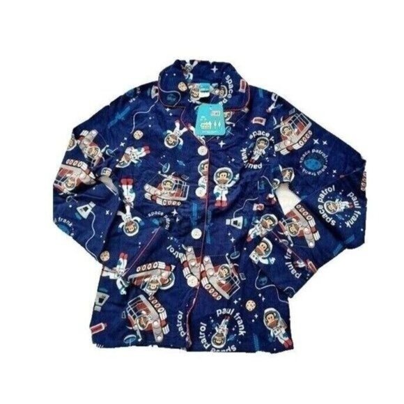 Vintage Paul Frank Limited Edition Pajama Set, Space Julius, Blue, Size Medium - Picture 2 of 9